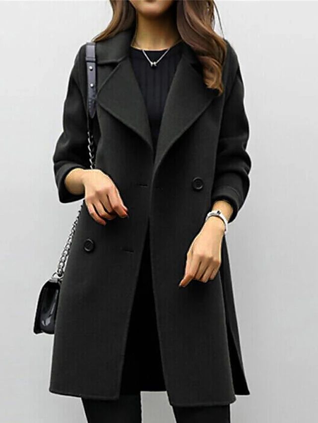 Variant image for Women's Wool Coat, Winter Outerwear, Elegant and Warm-13