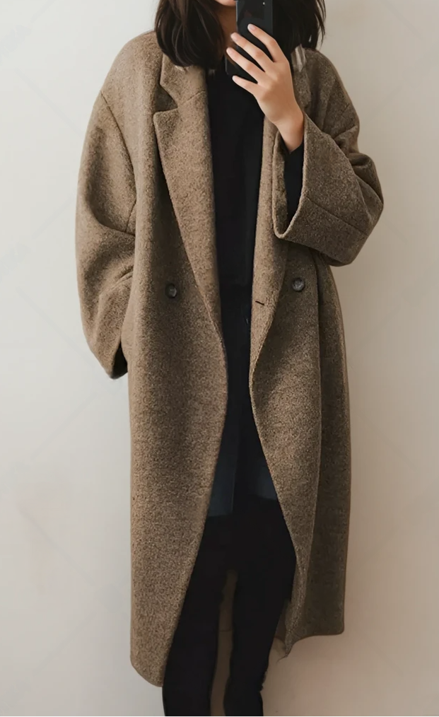 Winter Coat, Women's Maxi Jacket, Loose Fit Wool