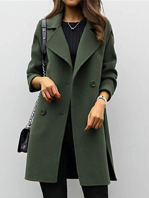 Women's Wool Coat, Winter Outerwear, Elegant and Warm-1