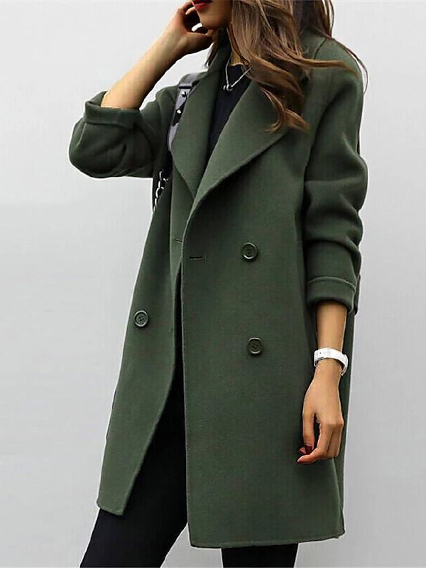 Variant image for Women's Wool Coat, Winter Outerwear, Elegant and Warm-1