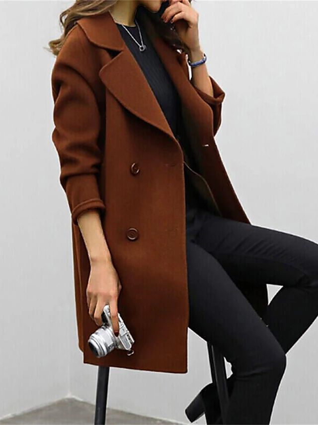 Variant image for Women's Wool Coat, Winter Outerwear, Elegant and Warm-7