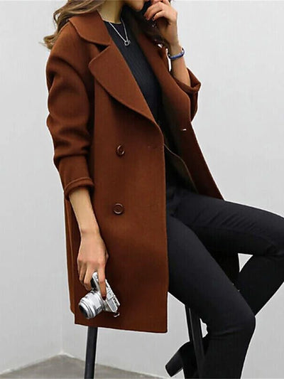 Women's Wool Coat, Winter Outerwear, Elegant and Warm-2