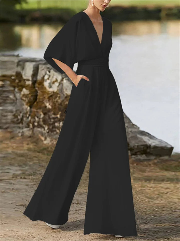 Black Jumpsuit Women, Fashion Apparel, Flattering Fit-1