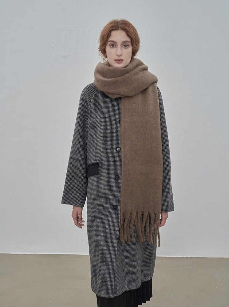 Variant image for Winter Scarf, Double-Sided Accessory, Soft Mohair and Wool Blend-1