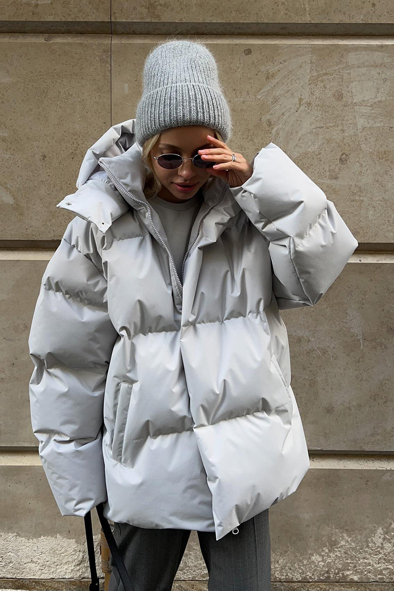 Women's Puffer Jacket, Oversized Style, Exceptional Warmth-3