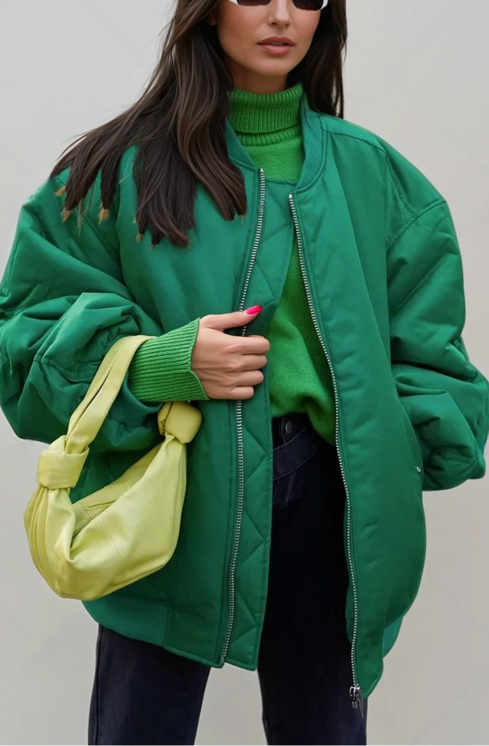 Bomber Jacket, Oversized Style, Lightweight Polyester