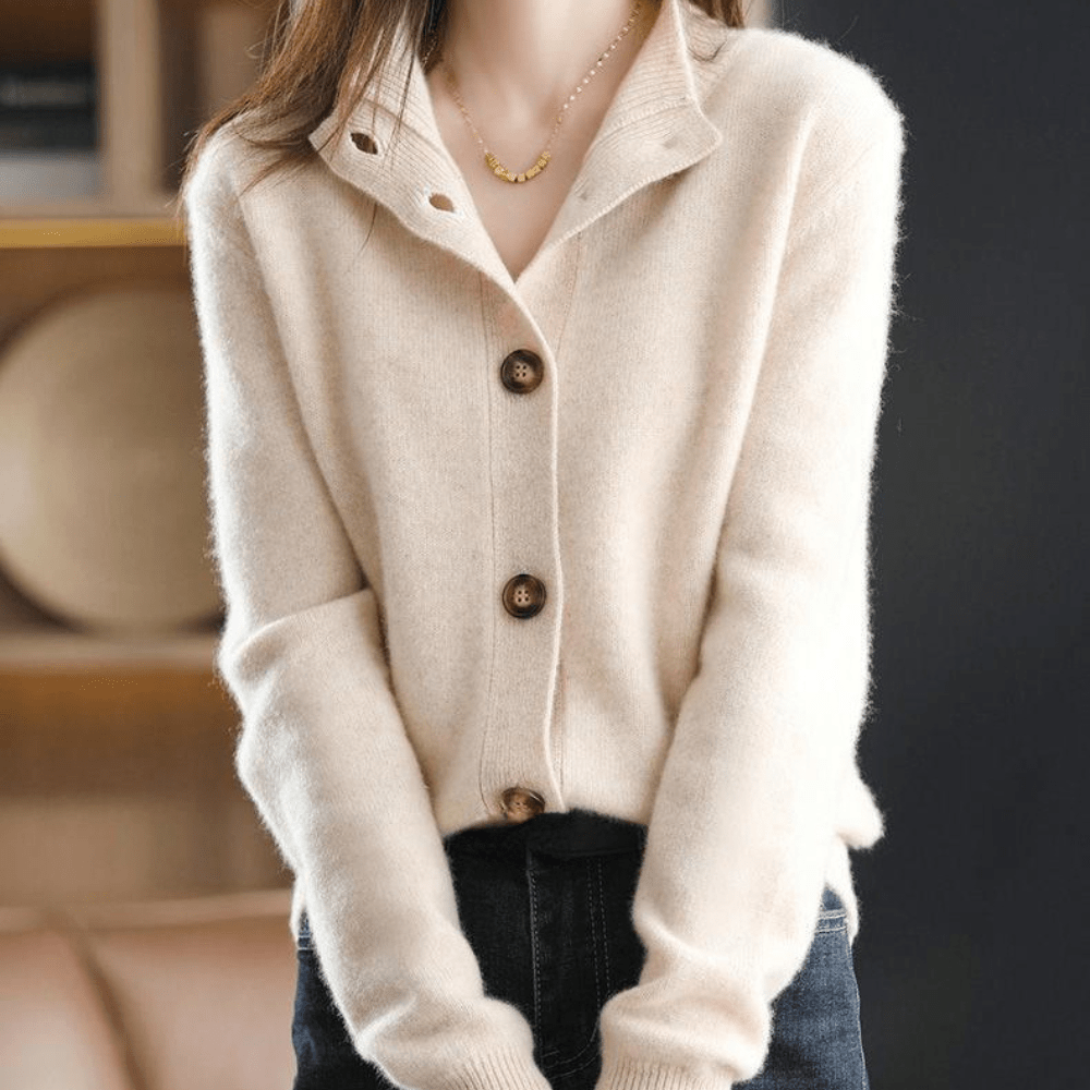 Cashmere Cardigan, Women's Sweater, Luxurious Lightweight Design-1