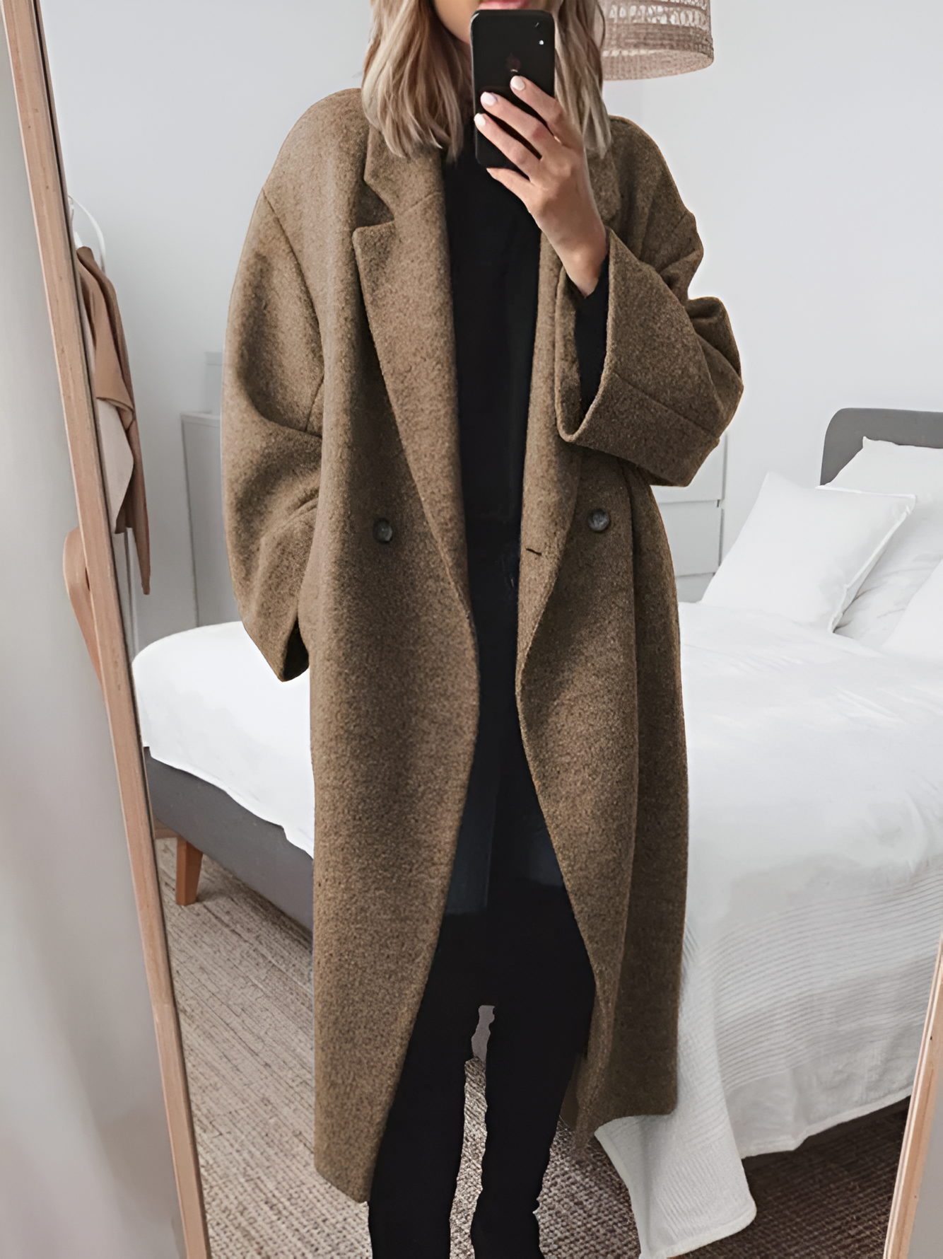 Winter Coat, Women's Maxi Jacket, Loose Fit Wool-3