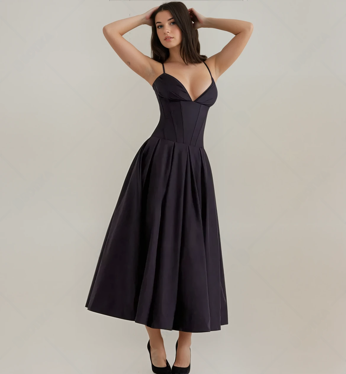 Women's Black Maxi Dress - Modistia