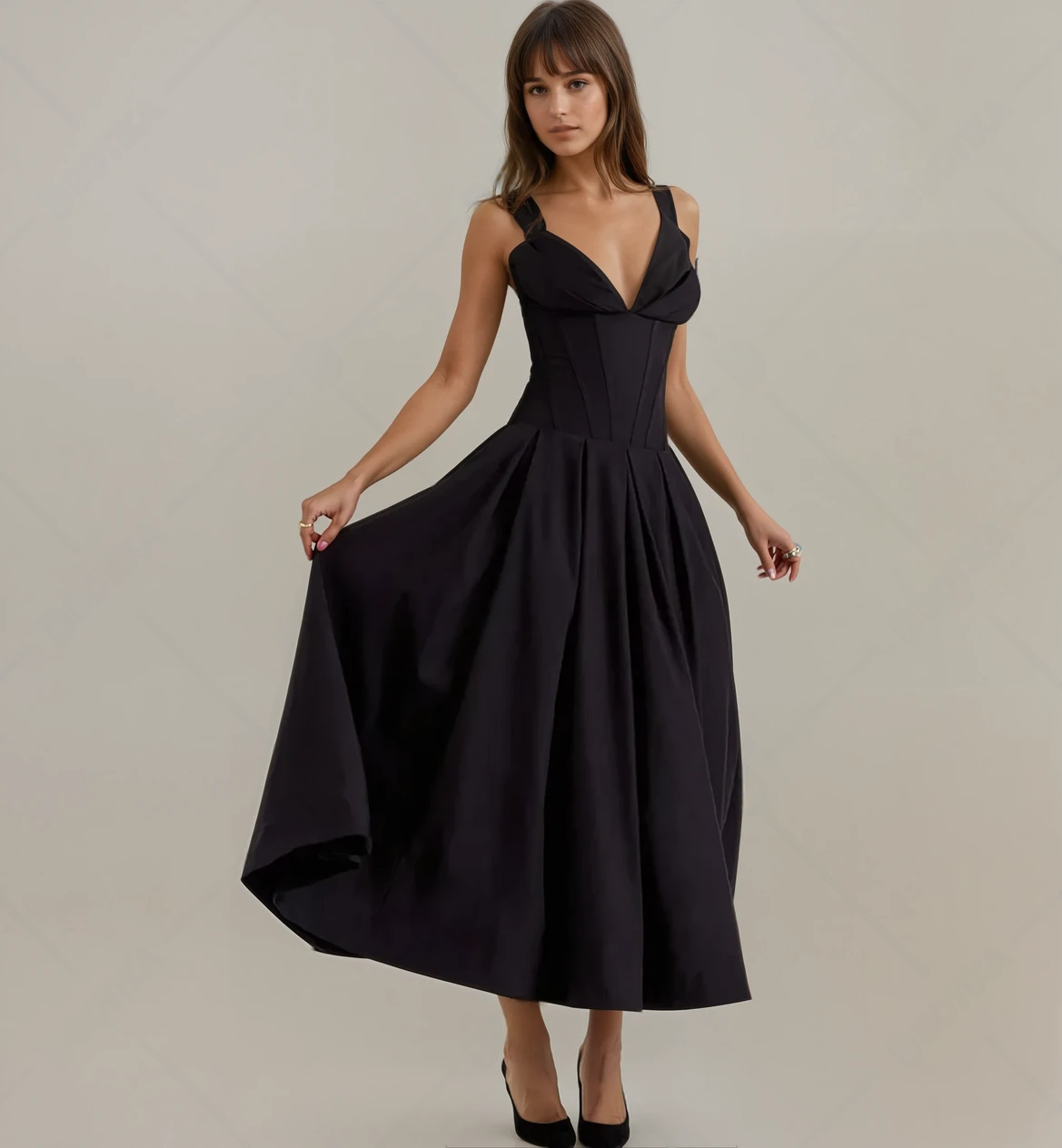 Women's Black Maxi Dress - Modistia