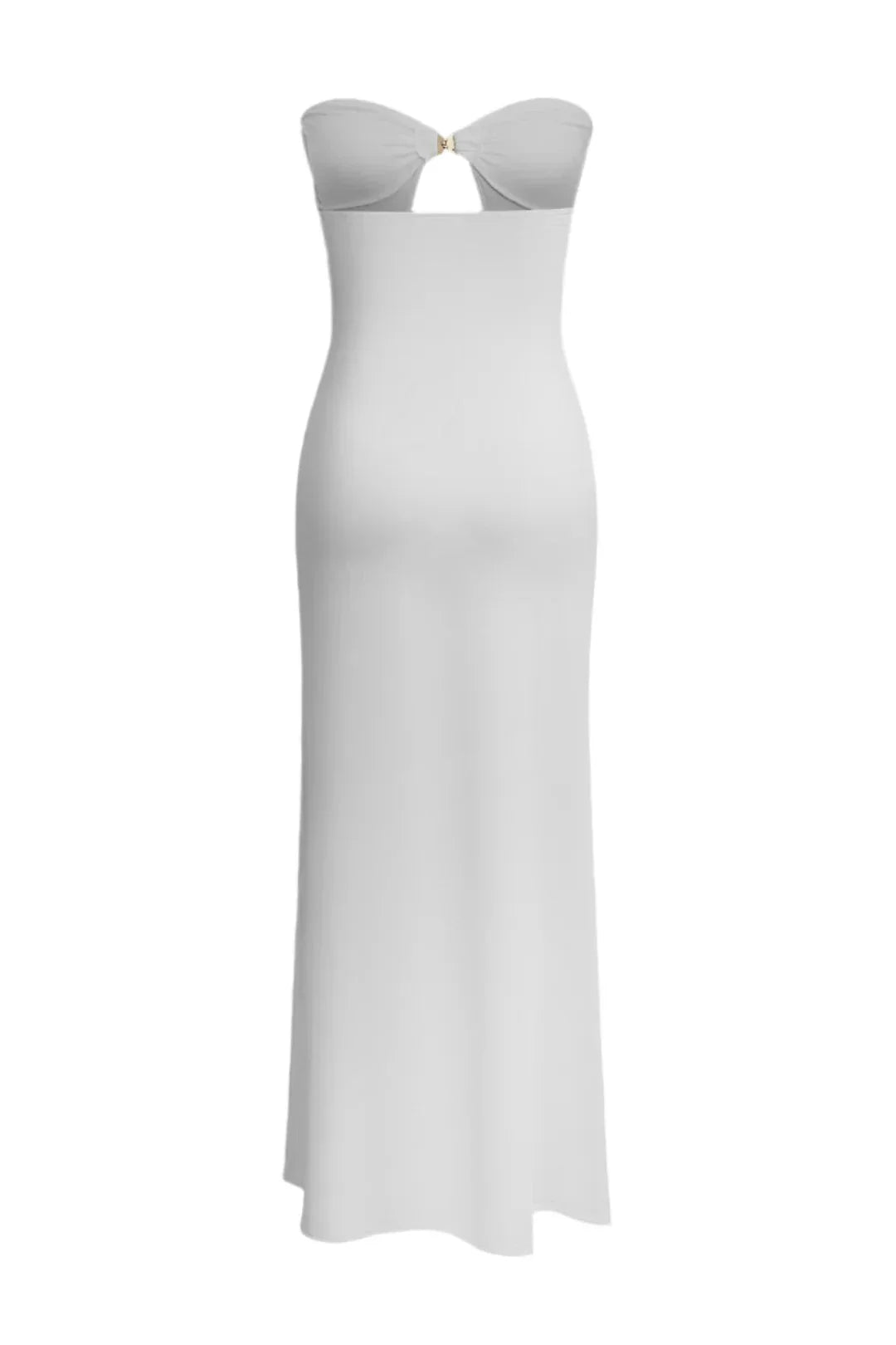 Women's White Strapless Maxi Dress Size M - Modistia-2