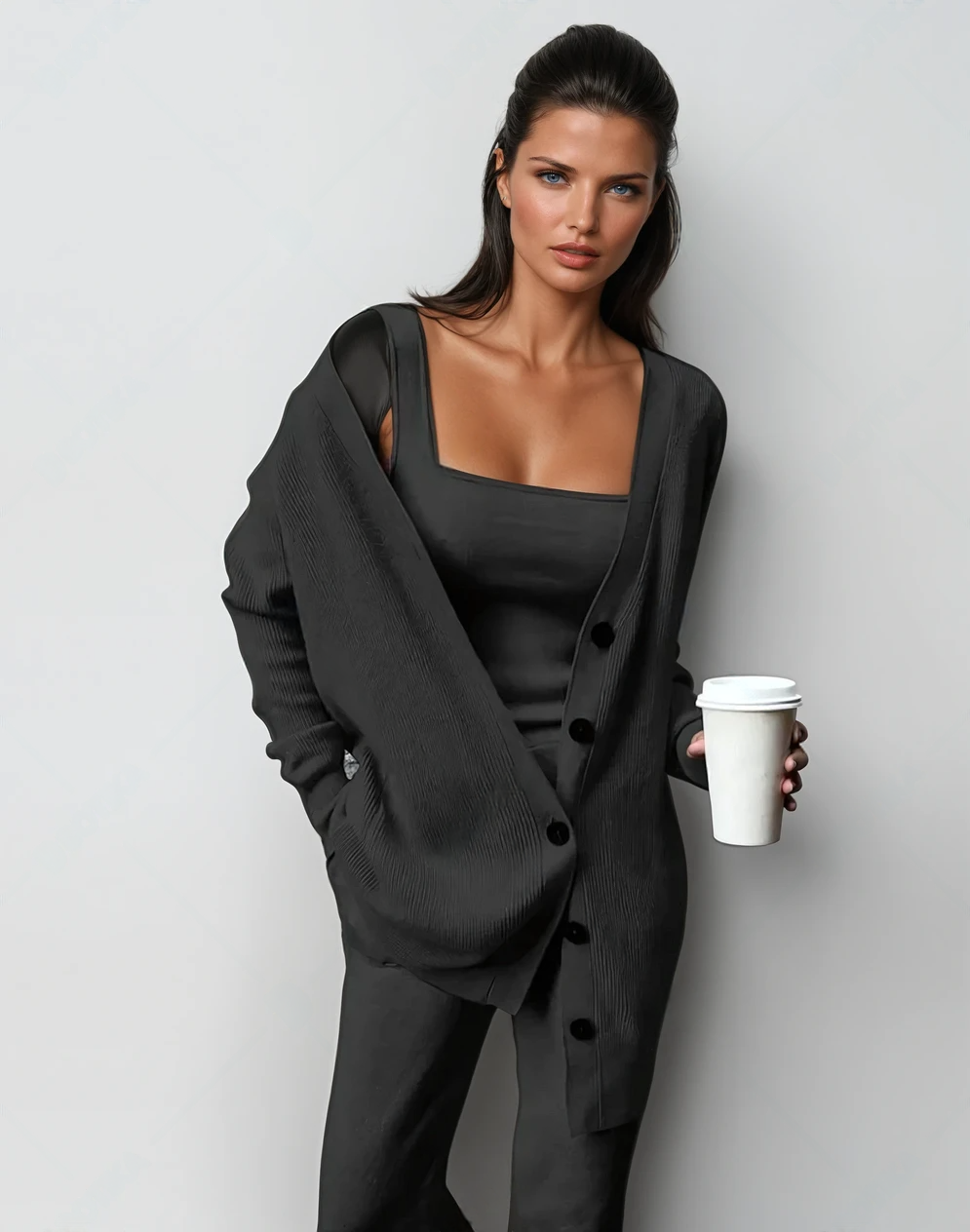 Cozy Knit 3-Piece Lounge Set – Stylish & Comfortable Outfit